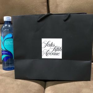Genuine Saks fifth Avenue black shopping bag